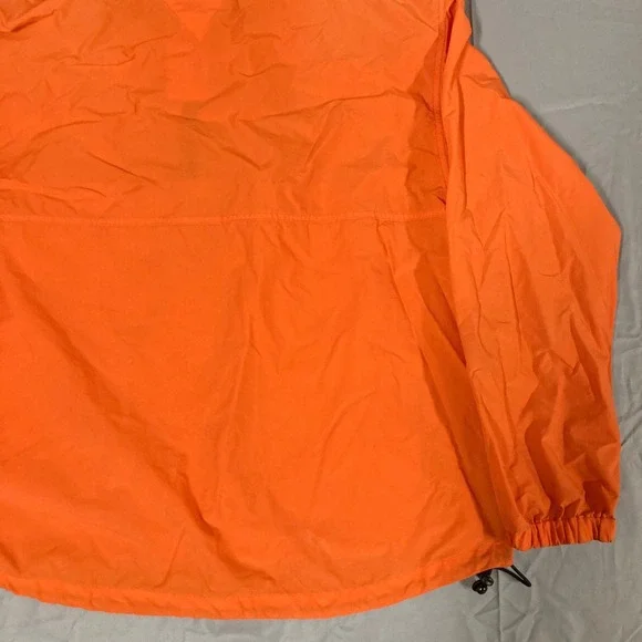 Tommy Hilfiger Mens Orange Anorak Windbreaker Jacket Quarter Zip Hooded XL - Picture 13 of 16